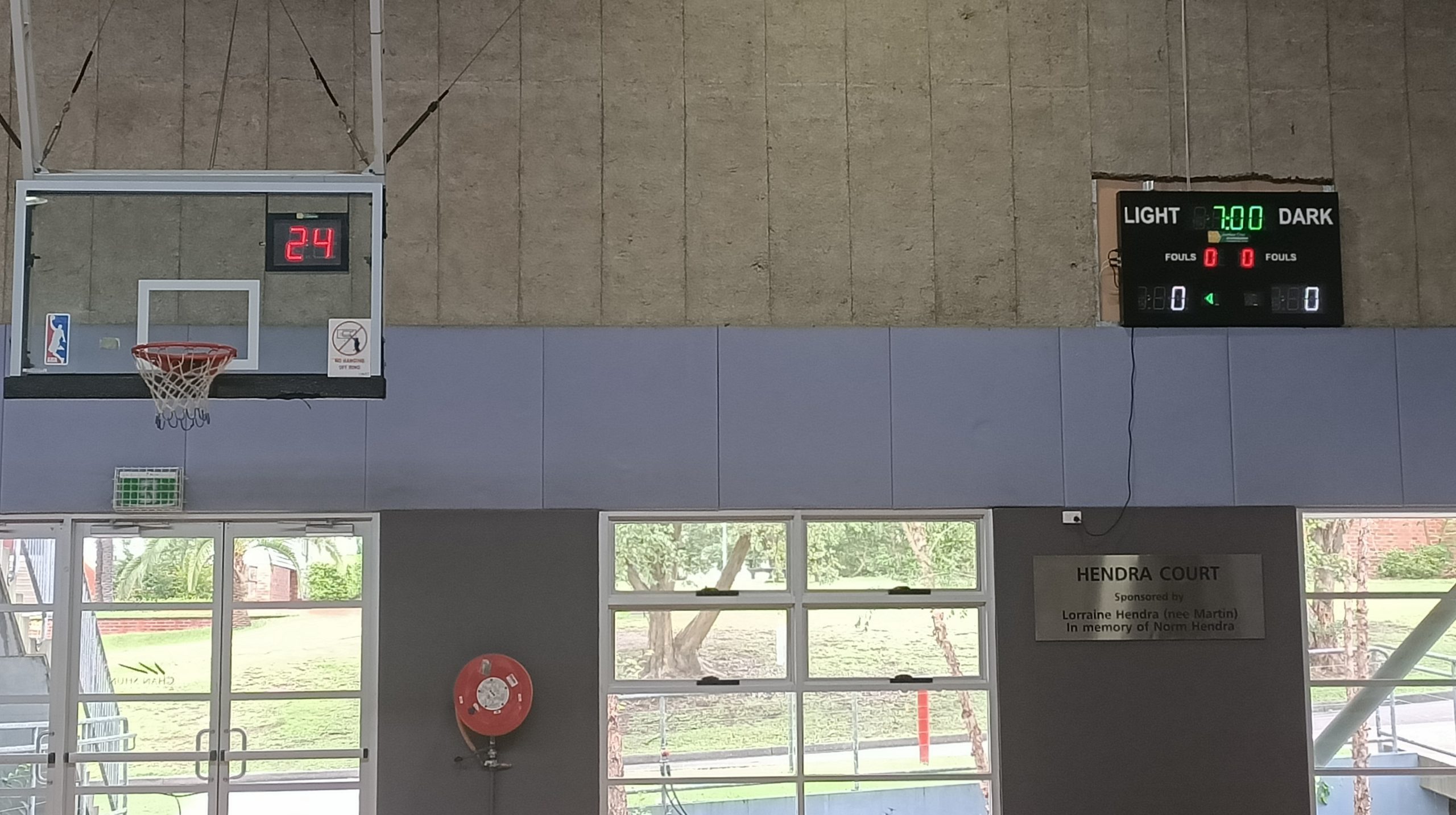 University Basketball Scoreboard and Shot Clock