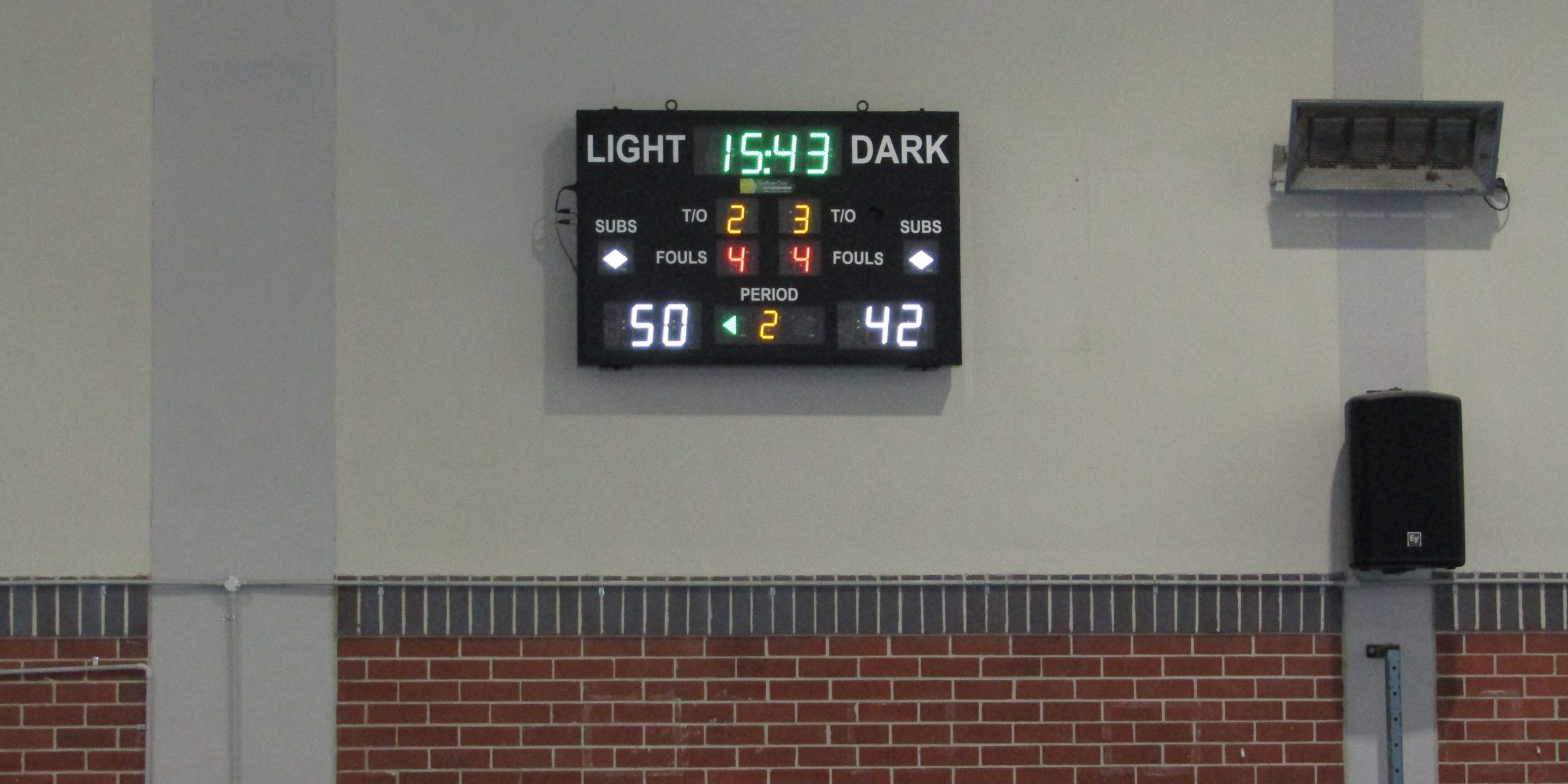 School Hall Basketball Scoreboard