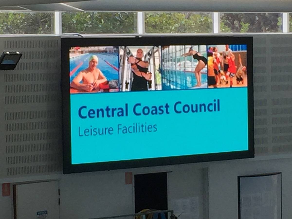 leisure centre electronic scoreboard